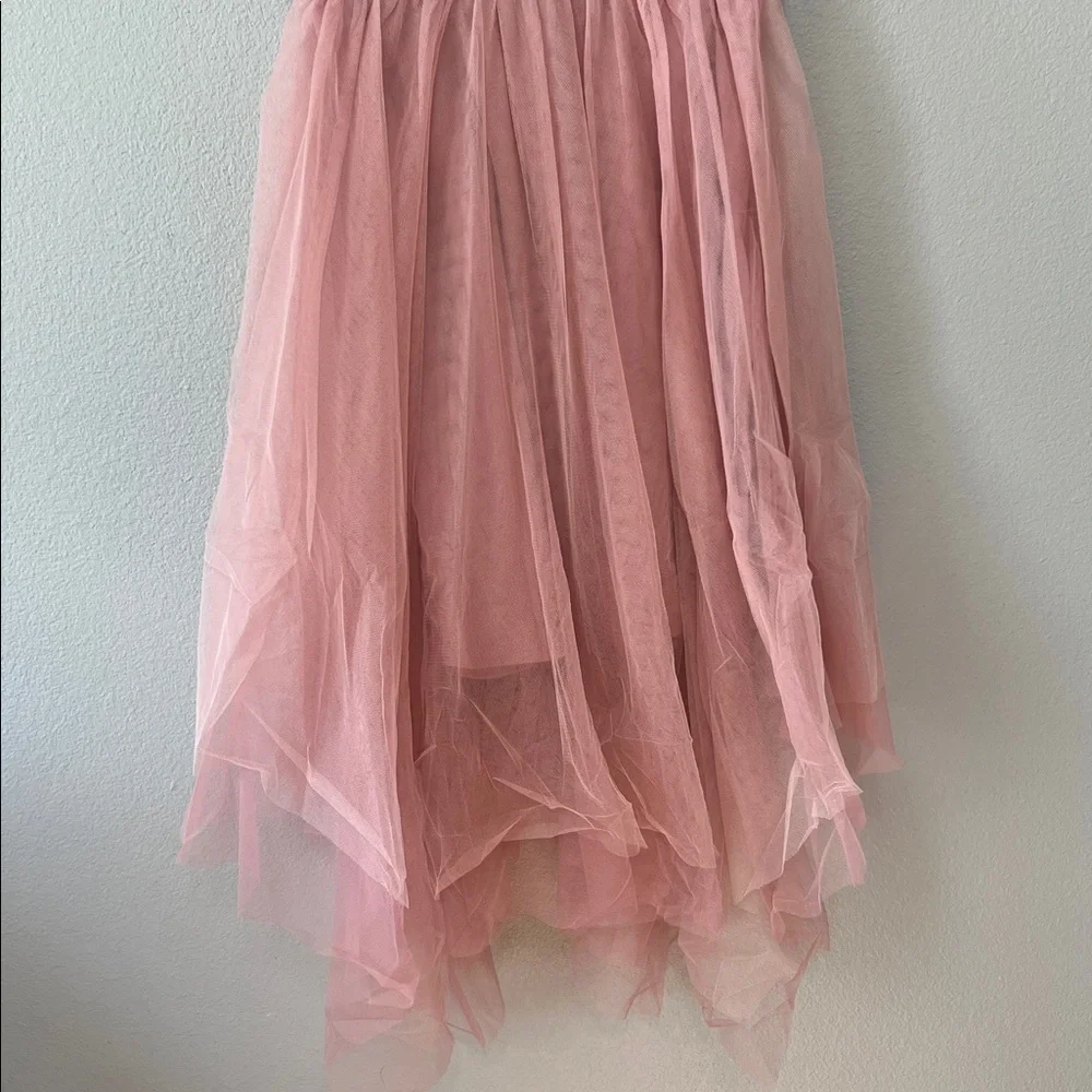 Mia Joy Pink Tulle Party Dress‎ Glitter Text Girls 10 Fairy Cottagecore New
